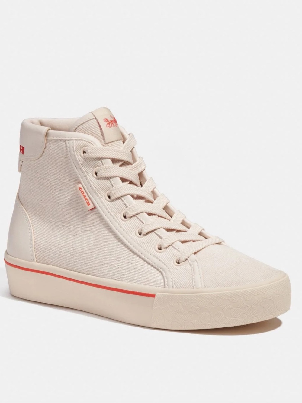 Coach Citysole High Top Sneaker in Signature Jacquard Canvas M 8.5 or W 10